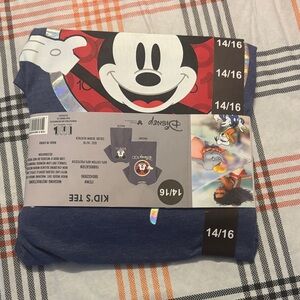 Disney Blue Kid's Tee with Red and Black Mickey Design